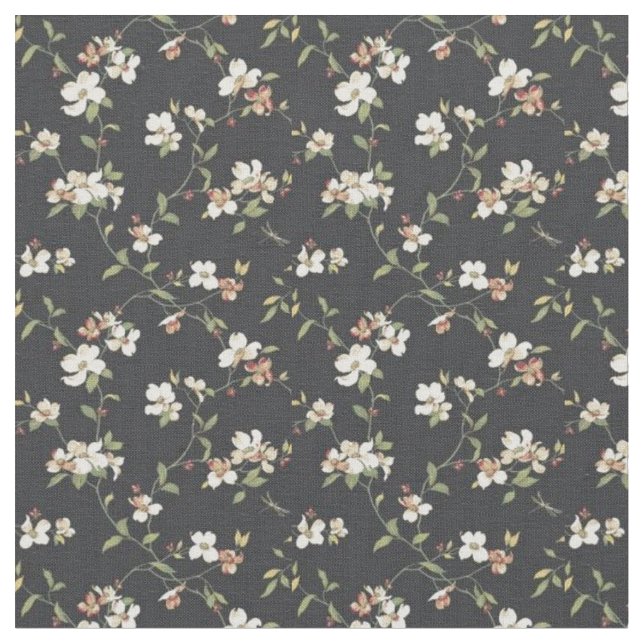 Baumwollgewebe mit Blumenmuster Stoff (Nahaufnahme)