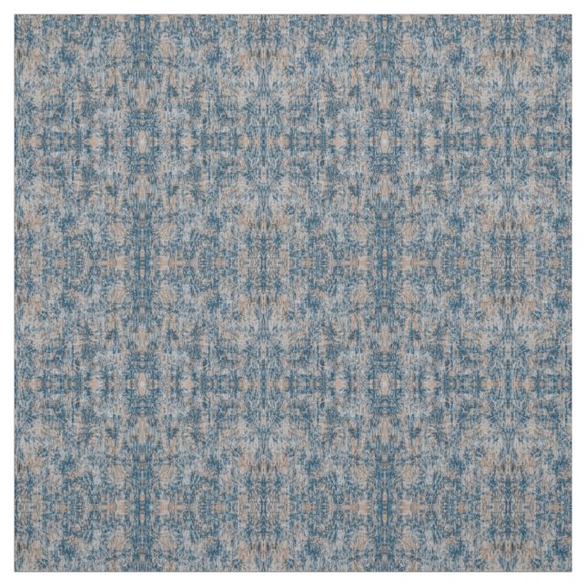 Baumwollgewebe - Muster auf Pfirsich u. Blauem Stoff (Muster)