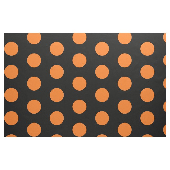 Baumwollgewebe schwarz und orange Polka Dot Stoff (Fat Quarter (45,7 x 55,9 cm))
