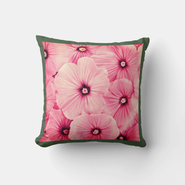 Baumwollkissen, 16" x 16", GLÜCKLICHES ZUHAUSE-MON Kissen (Vorderseite)