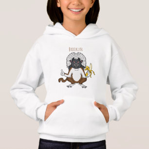 Baumwollkopftamarin-Affen-Cartoon-Illustration Hoodie