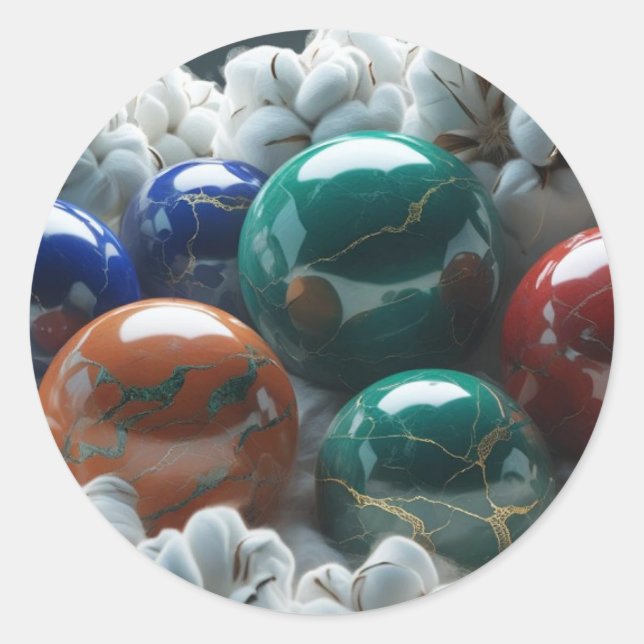 Baumwollmarmelade Runder Aufkleber (Vorderseite)