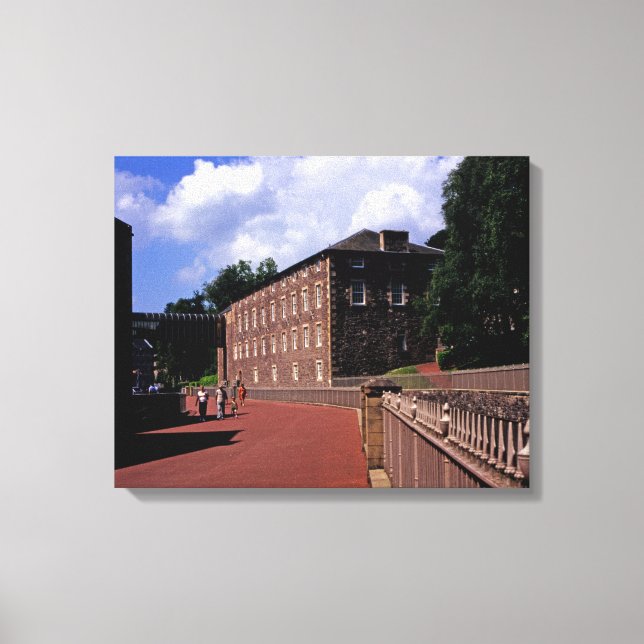 Baumwollmilch bei New Lanark Postcard Poster Foto  Leinwanddruck (Vorderseite)