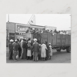 Baumwollpflücker, 1938 postkarte