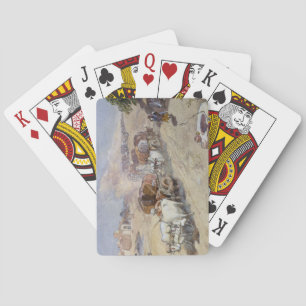 Baumwolltransport, Indien, 1862 (Aquarell über Ble Spielkarten