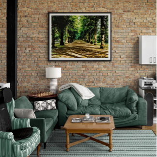 Baumwolltunnel im Herbst Fotodruck