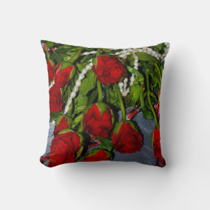 Baumwollwirbelkissen/Rose der Klasse A Kissen
