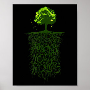 Baumwurzel kennt Ihre Ursprünge in der Natur Poster