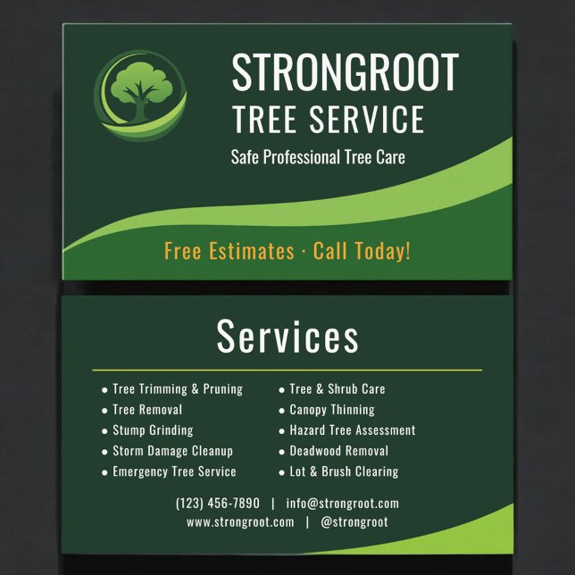 Baumzucht-Service Arborist Visitenkarte (Von Creator hochgeladen)