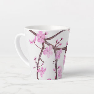 Baumzweig blüht mit rosa Blume Klein Milchtasse