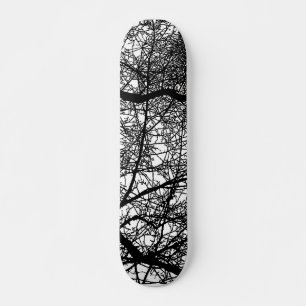 Baumzweige auf Weiß Skateboard
