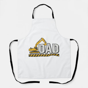 Baupapa Bagger Vintage-Shirt-Design_1 Schürze