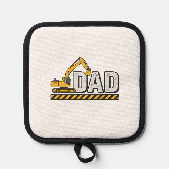 Baupapa Bagger Vintage-Shirt-Design_1 Topflappen (Vorderseite)