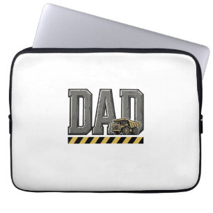 Baupapa Vintage Gravur T-Shirt Design_ Laptopschutzhülle