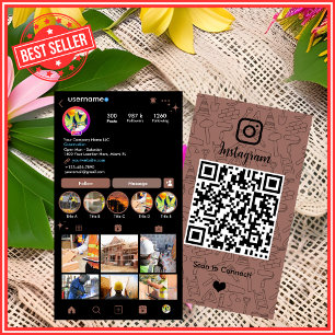 Bauprofessioneller Bauunternehmer Handwerker QR-Co Visitenkarte