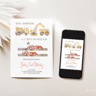 Baurassenkraftwagen - gemeinsame thematische Auffo Einladung