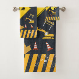 Bausamen von schweren Maschinen Badhandtuch Set