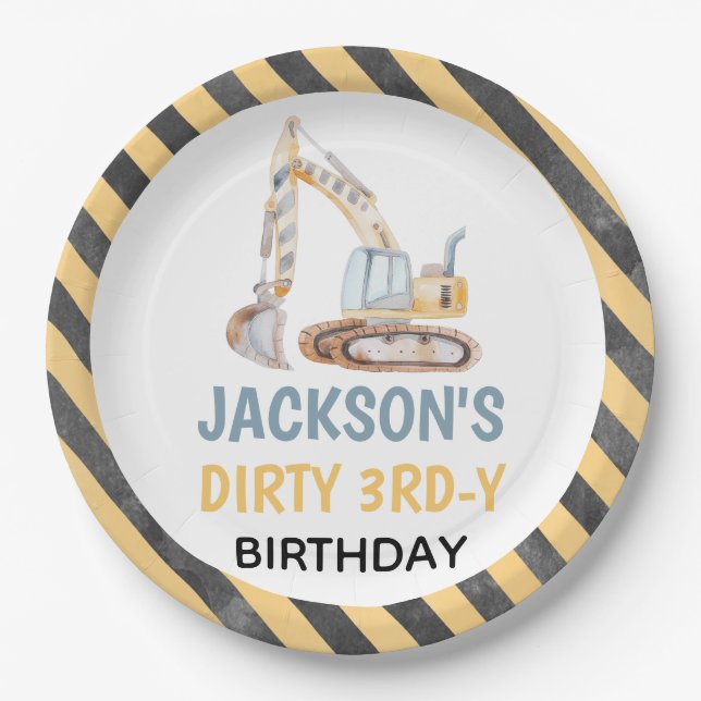 Bausatz Gelbe Bauweise Dreierplatte Pappteller (Vorderseite)