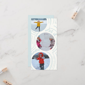 Bauschiger Schnee - Hohe Festtags-Postkarte