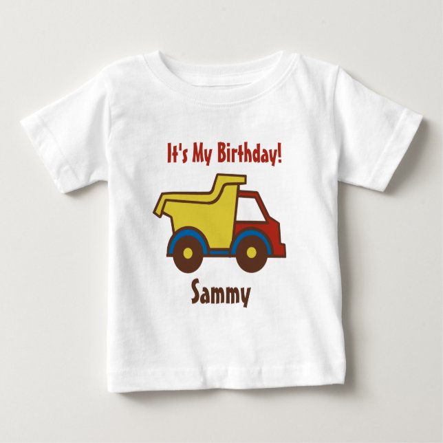 Bauspann-Dump-Truck Baby T-shirt (Vorderseite)