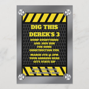 Baustahl Harthut Geburtstag Einladung