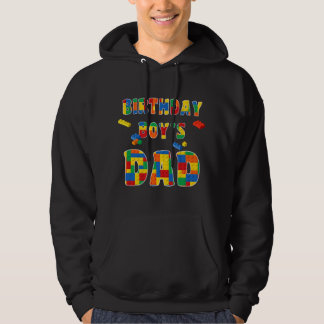 Baustein-Papa des Geburtstagsjungen Hoodie