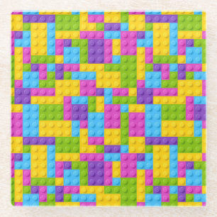 Bausteine aus Kunststoff Glasuntersetzer