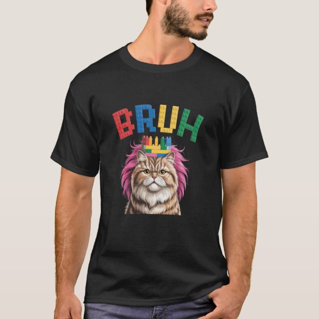 Bausteine Brick Builder Damen Herren Retro Pr T-Shirt (Vorderseite)