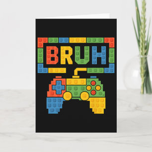 Bausteine Bruh Jungen Kinder Geburtstag Brick Baum Karte