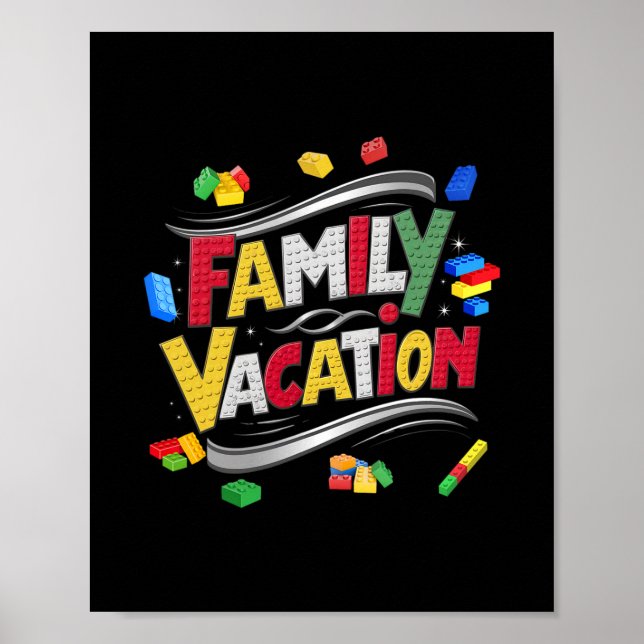 Bausteine Familienurlaub-Matching-Master Bu Poster (Vorne)