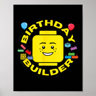 Bausteine Geburtstags-Bausteine Figur  Poster