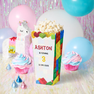 Bausteine Geburtstagseinladung, Jungen Geburtstag Geschenkschachtel