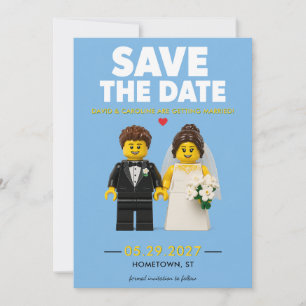 Bausteine Klassische Spielzeugsteine Blöcke Hochze Save The Date