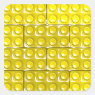 Bausteine - quadratischer aufkleber