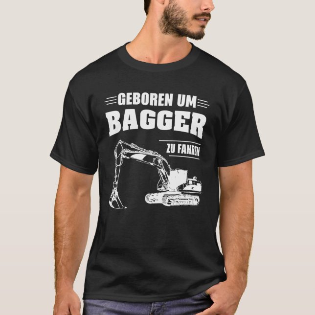 Baustelle für Baggerbagger T-Shirt (Vorderseite)