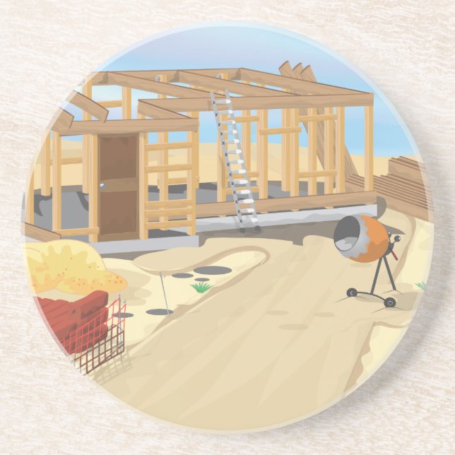Baustelle Untersetzer (Vorne)
