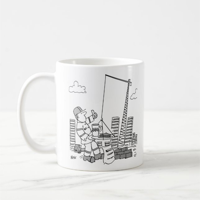 Baustellen Kranführer Kaffeetasse (Links)