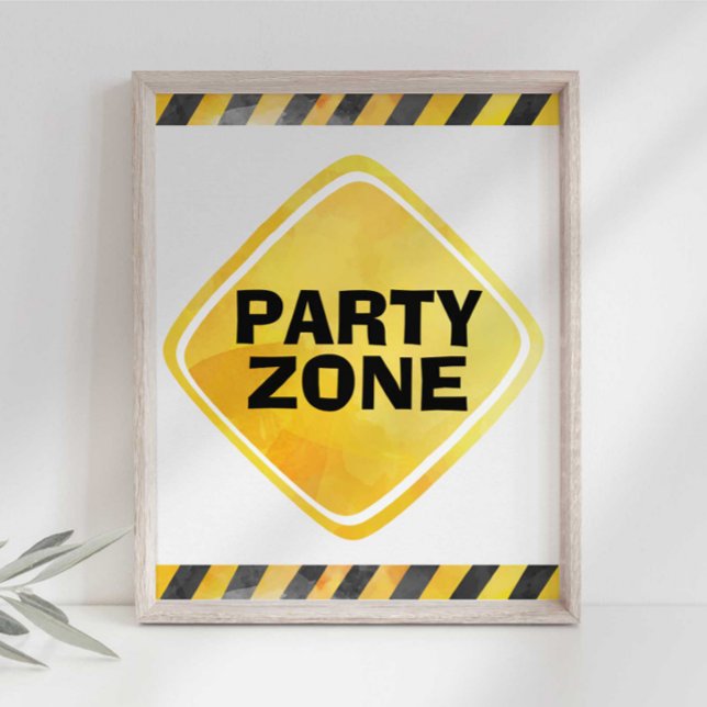 Baustellen-LKW-Party-Zeichen Poster (Von Creator hochgeladen)