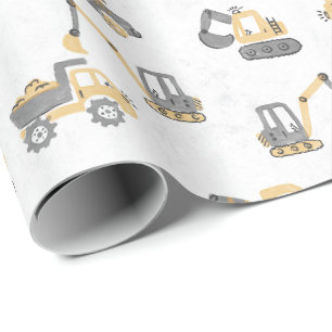 Baustellen-Muldenkipper Baby Junge Bagger Geschenkpapier
