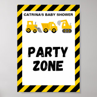 Baustellen-Party-Schild Poster