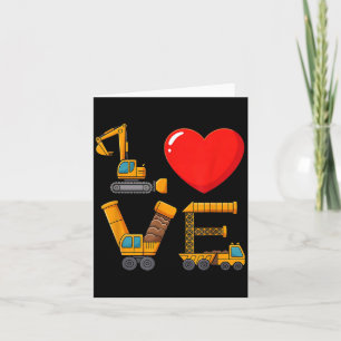 Baustellen-Valentinstag Liebe mit Lastwagen buchst Karte