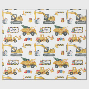 Baustellen-Weihnachts-Verpackungspapier Geschenkpapier