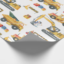 Baustellen-Weihnachts-Verpackungspapier