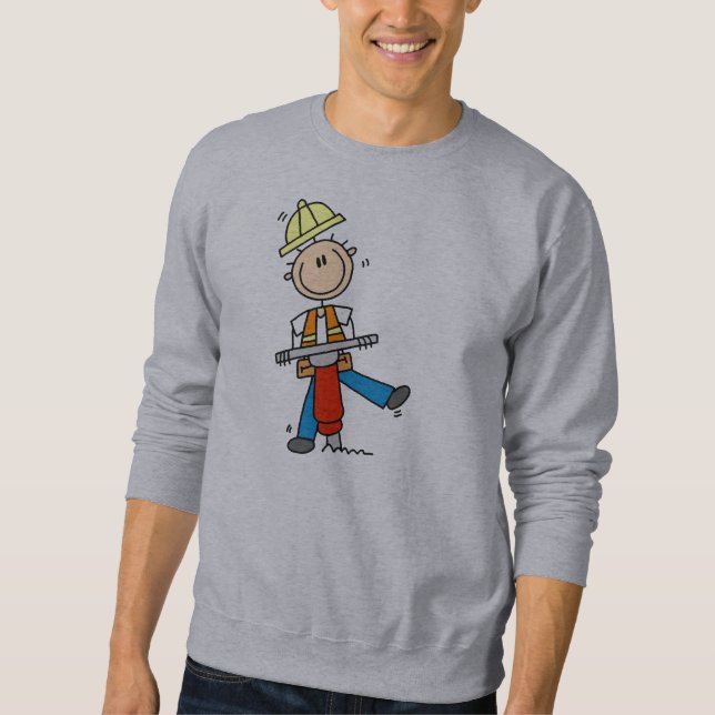 Baustellenarbeiter mit Presslufthammer-Geschenken Sweatshirt (Vorderseite)