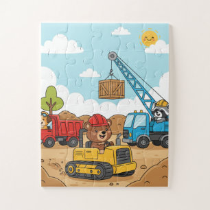 Baustellenfahrzeuge Kinderpuzzle Puzzle