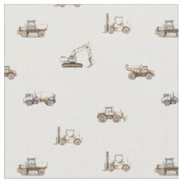 Baustellenfahrzeuge Schweres Gerät beige Stoff