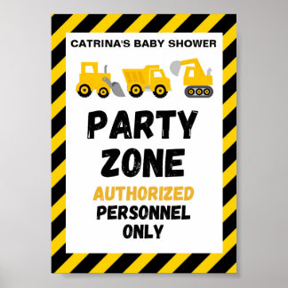 Baustellenparty-Schild Poster