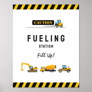 Baustumpf LKW Geburtstag Food Drink Zeichen Poster