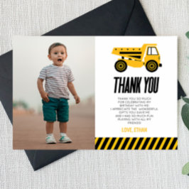 Baustumpf Truck Bulldozer Geburtstagsparty Dankeskarte