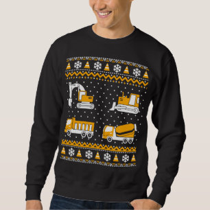 Baustumpf Trucks Bulldozer Ugly Weihnachten Sweatshirt
